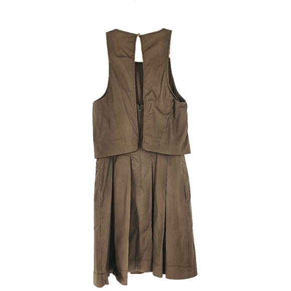 Banana Republic Layered Poplin Fit And Flare Dress - Picture 3 of 6